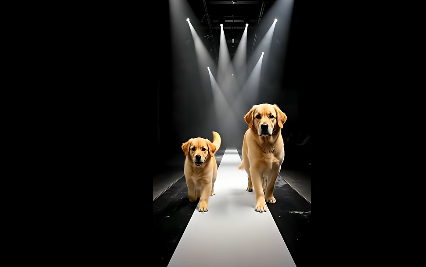 I walk beside you — the puppy I once was – dog catwalk