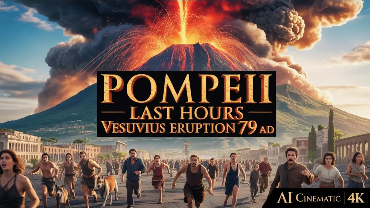 Pompeii Last Hours – Vesuvius Eruption 79 AD – AI Cinematic Short 4K