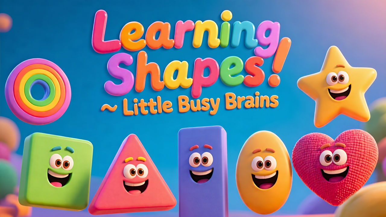 ✨ Learn Shapes for Kids | Fun Shapes Song with Dancing Shapes 🔺🟢⭐